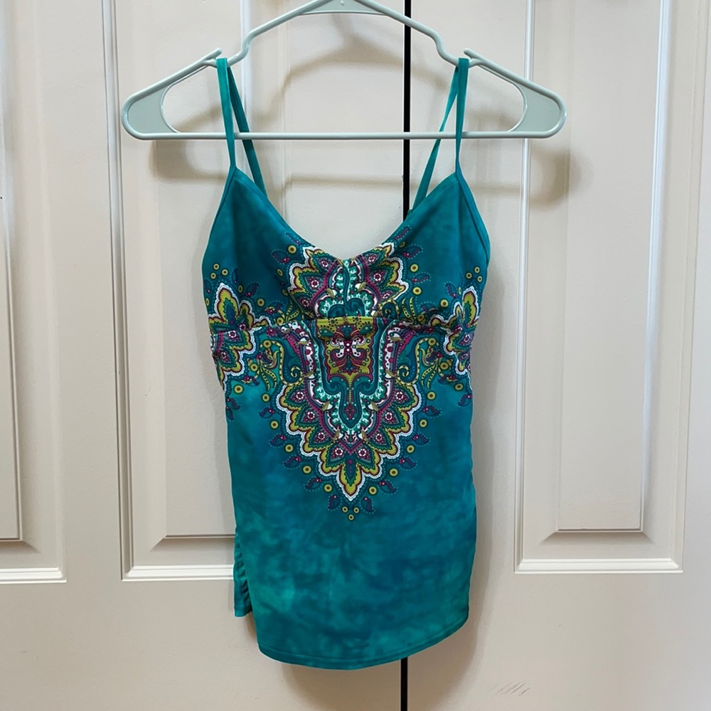 Prana Tankini Swim Top Batik Pattern XS